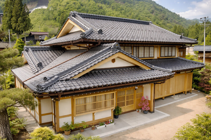 入母屋造りの和風住宅