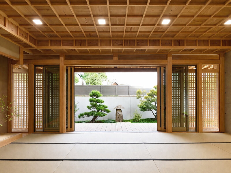 飛騨の伝統意匠を取り入れた邸宅